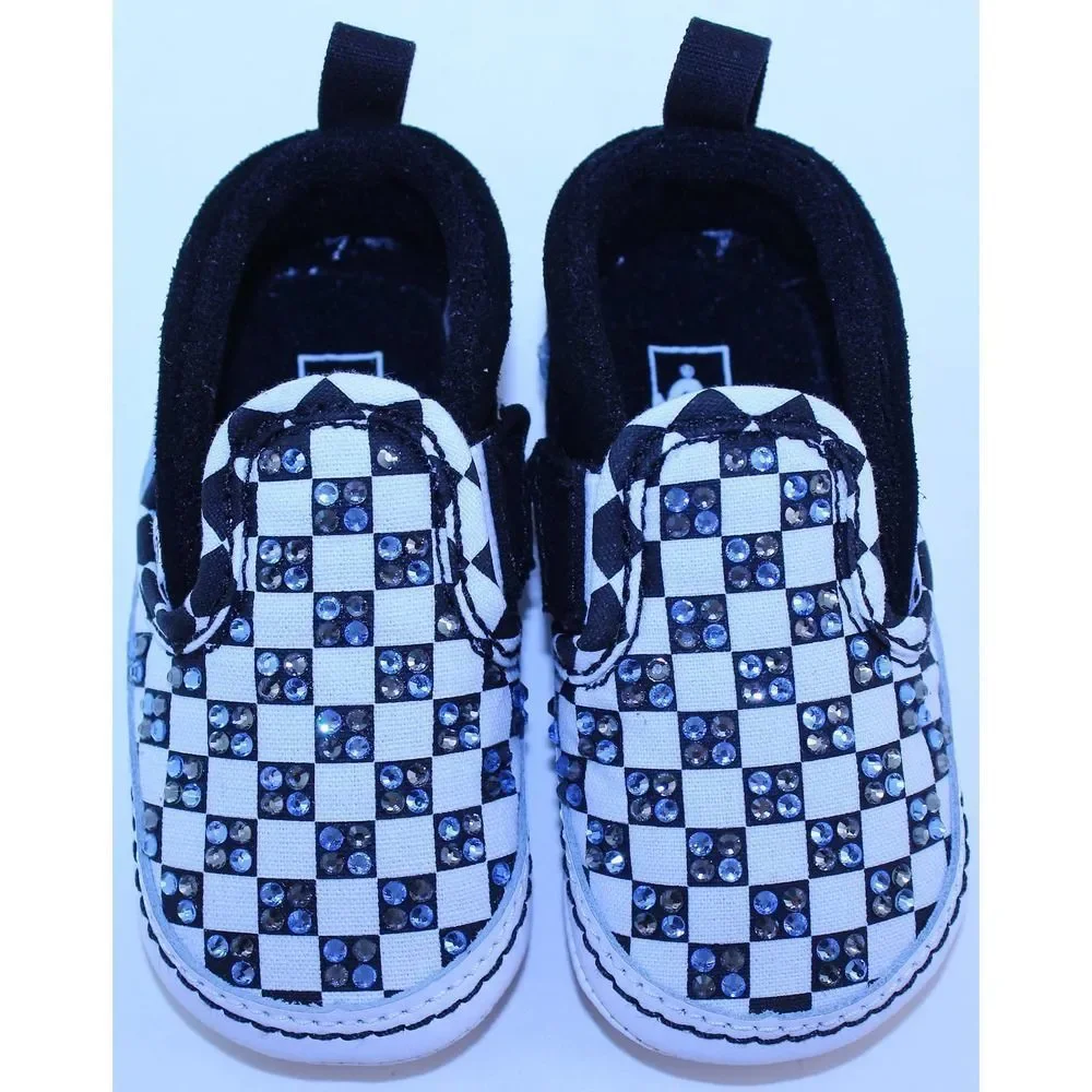 Vans Checkerboard Classic Slip-On Crystal Sneakers
